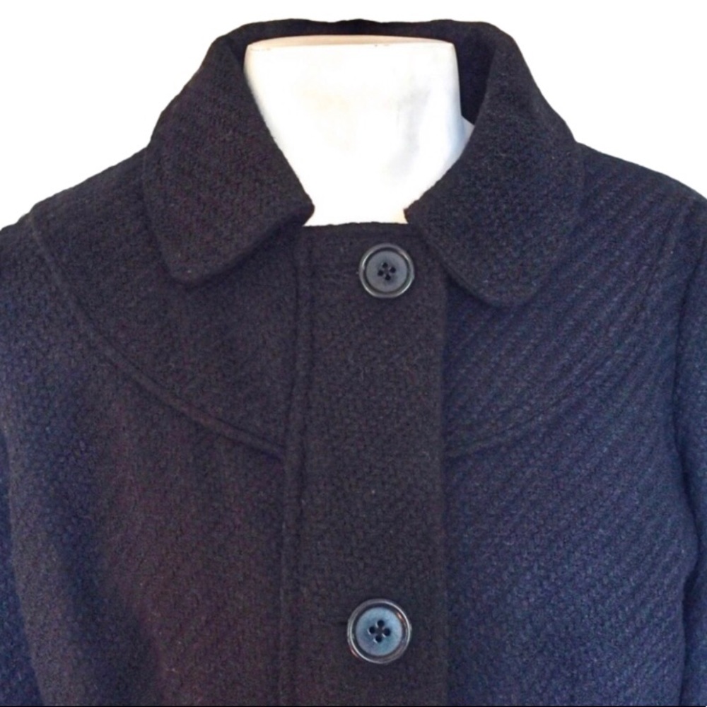 🔴Billabong dark blue tailored feminine jacket hidden zipper 3 button closure L